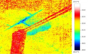 赤外線サーモグラフィー天井の漏水