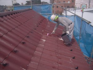 屋根シーラー塗装
