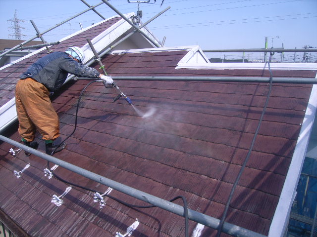 屋根塗装前後