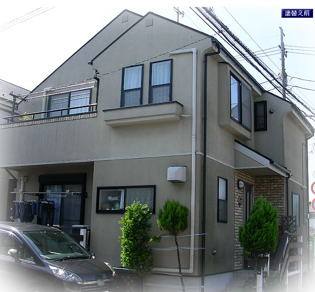 戸建外壁色塗替前写真